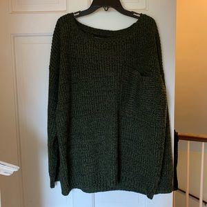 Scoop Neck Sweater with Pocket